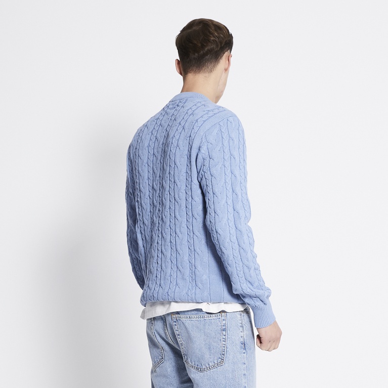 Cable-knit sweater "Tage" Dull Navy